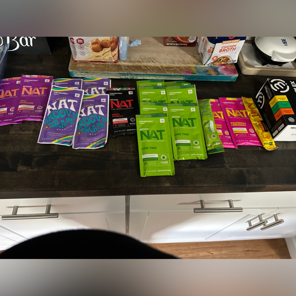 18 packs of nat ketones and 15 packs of electrolytes